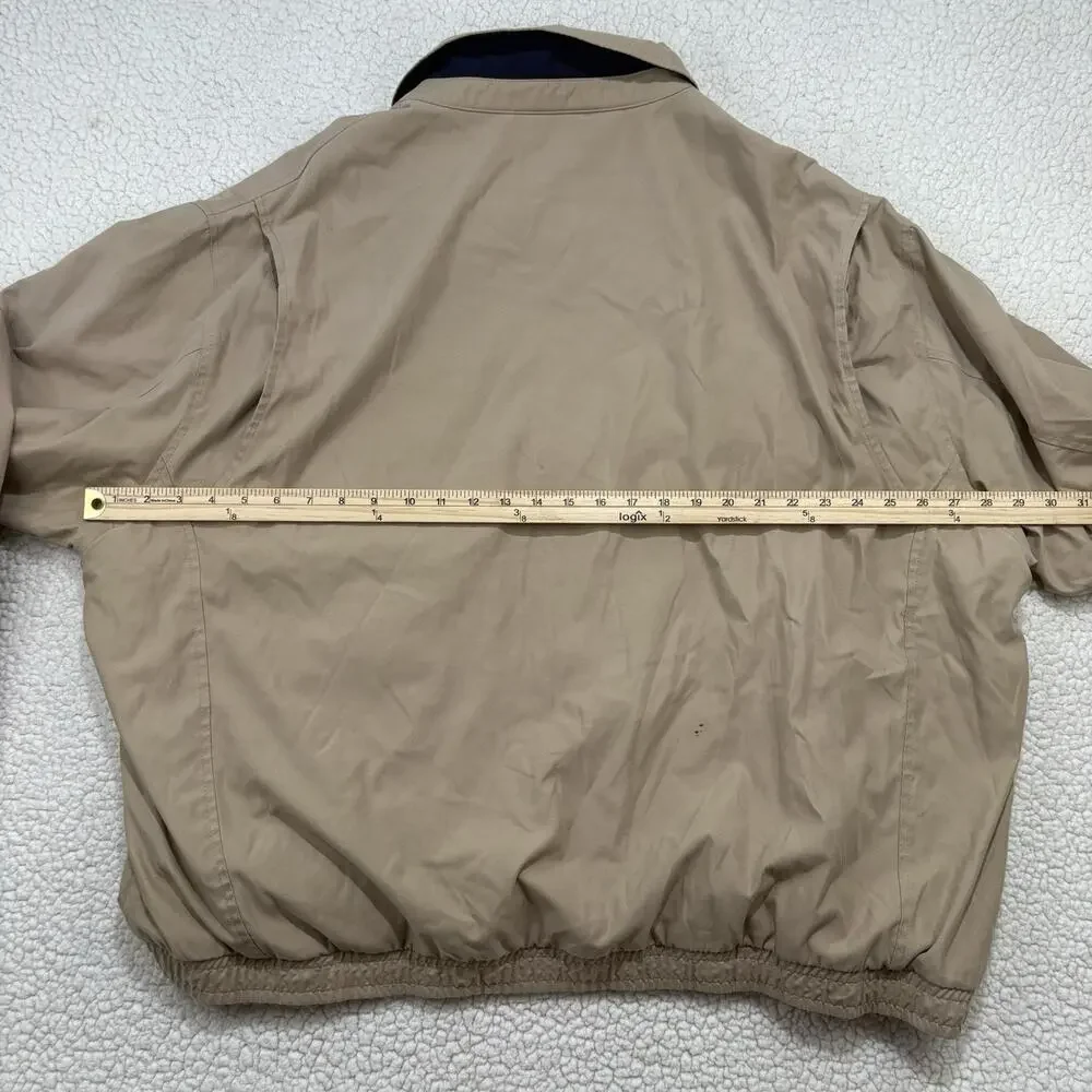Polo‎ Ralph Lauren Jacket Mens 3XB Khaki Bi-Swing Bomber Plaid Lined Harrington